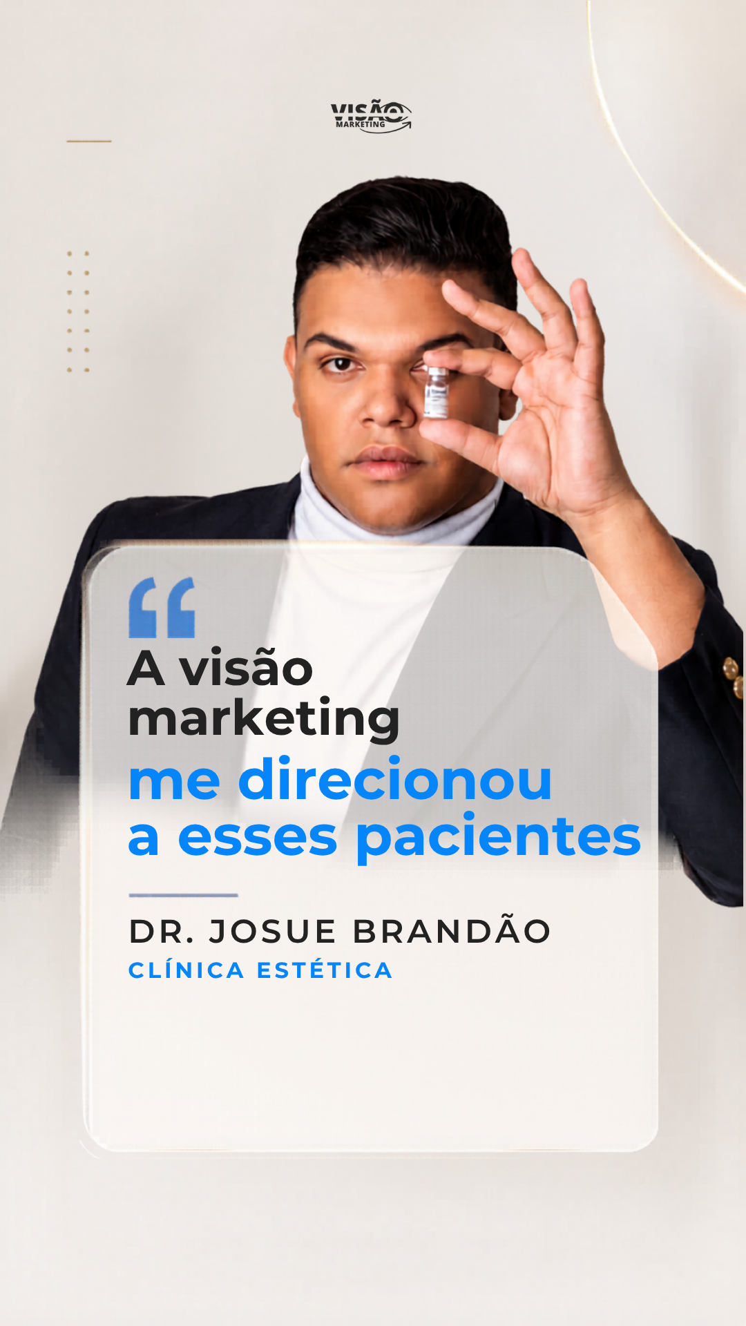 Depoimento em vídeo do Dr. Josué Brandão: tráfego pago para clínica de estética e harmonização